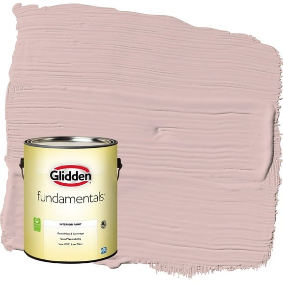 Glidden Fundamentals Tea Time / Pink Semi-Gloss Interior Paint, 1 Gallon