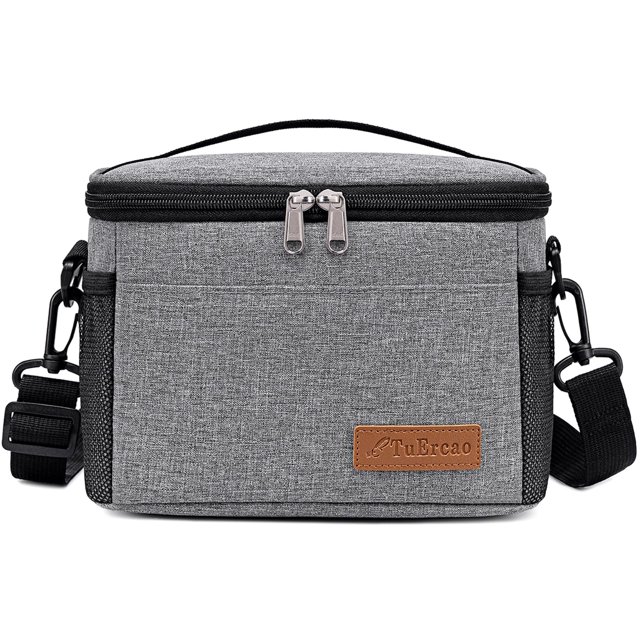 Bolsa térmica TuerCao 5L/6 latas Mini Soft a prueba de fugas, color gris claro