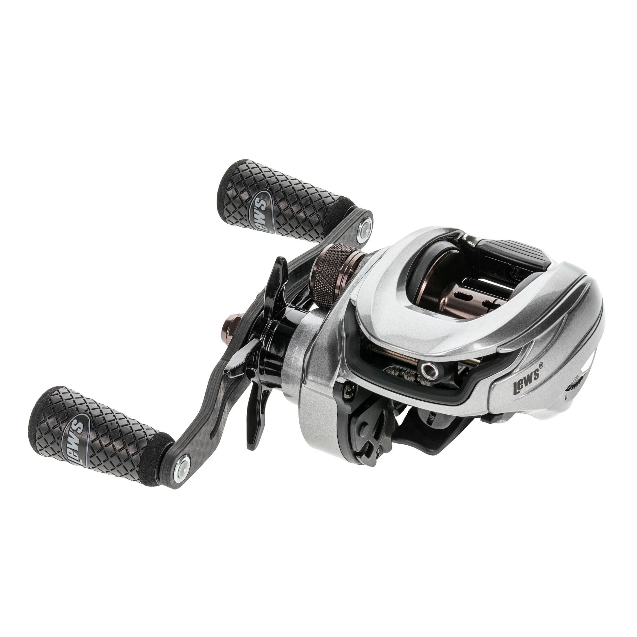 Team Lew’s HyperMag Baitcast Fishing Reel, 7.5:1 Gear Ratio, Right-Hand Retrieve, Silver