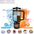 thumbnail image 3 of 40oz Friends TV Tumbler with Lid & Straw, Stainless Steel Coffee Cup Bottle Travel Mug with Handle for Best Friends TV Show Merch Fans Women, Birthday Anniversary Christmas Gifts Valentine''s Day, 3 of 6