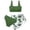 Dark Green, variant on SHenli Girls Tankini Swimsuits Size 10-12 Cutout Bikini Set Adjustable Straps Tankini 3pcs Girls Bathing Suit size 8 Cute Pattern Print Girls' Swimwear with Print Shorts