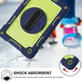 thumbnail image 6 of Decase Case for Galaxy Tab A9+/A9 Plus 11” 2024 Model (SM-X210/X216/X218),Hard PC Silicone Shockproof Cover with 360°Rotate Stand Pen Holder+HD Soft Screen Protector,Hand Shoulder Strap,Navy + Green, 6 of 7