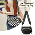 thumbnail image 5 of Checkered Crossbody Bag,Nylon Bum Bags for Women Crossbody,Spacious Sling Bag Purse Fanny Packs with Shoulder Strap, 5 of 6
