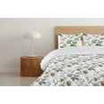 thumbnail image 4 of Ambesonne Leaf Print Down Alternative Quilt Comforter, Leaves Simple Branches, Twin, Reseda Green and Pale Brown, 4 of 5