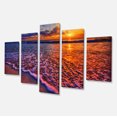 thumbnail image 2 of Colorful Sunset and Wavy Waters - Seashore Canvas Art Print, 2 of 3