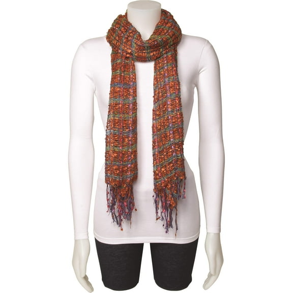 Fashion Orange & Pink Multicolor Scarf (70 X 20) Made In India gm13053