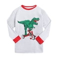 thumbnail image 3 of OYXSER Baby Boy Clothes 6Y 7Y Kids Infant Baby Boys Long Sleeve Cartoon Print Outfit Pants Sleepwear Set, Green 6-7Y, 3 of 6