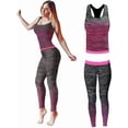 thumbnail image 1 of Ropa deportiva para mujer, conjunto de gimnasio, ropa deportiva para correr, leggings de entrenamiento para mujer, conjunto de yoga, top y leggings elásticos., 1 of 5