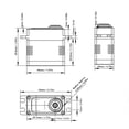 thumbnail image 4 of Servomotor Digital Sin Núcleo, 35kg, Totalmente Resistente Al Agua, 270 Grados, HV, 8,4 V, Alta Torsión, RC, Coche, Camión, Piezas De Robot, 4 of 7