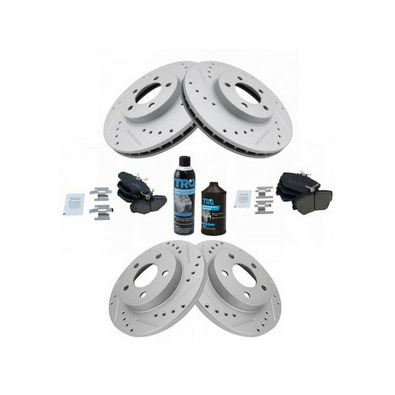 Front and Rear Brake Pad and Rotor Kit - Compatible with 1996 - 1999, 2001 - 2007 Ford Taurus SHO 1997 1998 2002 2003 2004 2005 2006
