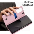 thumbnail image 3 of Compatible with Samsung Galaxy Z Fold 7 Flip Phone Case,With Smart window,PU Leather + PC + TPU Material,With Card Slot,Shockproof Anti-fall Rugged Case Cover For Samsung Galaxy Z Fold 7,Pink, 3 of 7
