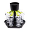 thumbnail image 2 of Lexi Home 6 Glass Shot Dispenser with Holder and Glasses - Neon Green, 2 of 5