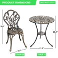 thumbnail image 2 of Patio Premier Tulip Garden 3-Piece Bistro Set, 2 of 4