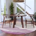 thumbnail image 3 of Round Rugs 5Ft, Pink Coastal Wave Round Area Rug Washable Indoor Throw Carpet, Summer Modern Ocean Beach Soft Non Slip Circle Rug for Cabinet Bathroom Home Decor Aesthetic, 3 of 8