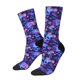 thumbnail image 1 of Fotbe Skull daisy purple Calcetas Largas con Estampado para Hombre y Mujer – Calcetas de Compresión Transpirables y Elásticas, Viajar y Uso Diario Talla 5-11, 1 of 6