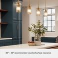 thumbnail image 6 of Hunter - Beverly Glen 1-light Luxe Gold, Mini Pendant Light, Dimmable, Transitional Style, Dome Shaped, for Bedrooms, Dining, Living Rooms - 13236, 6 of 8