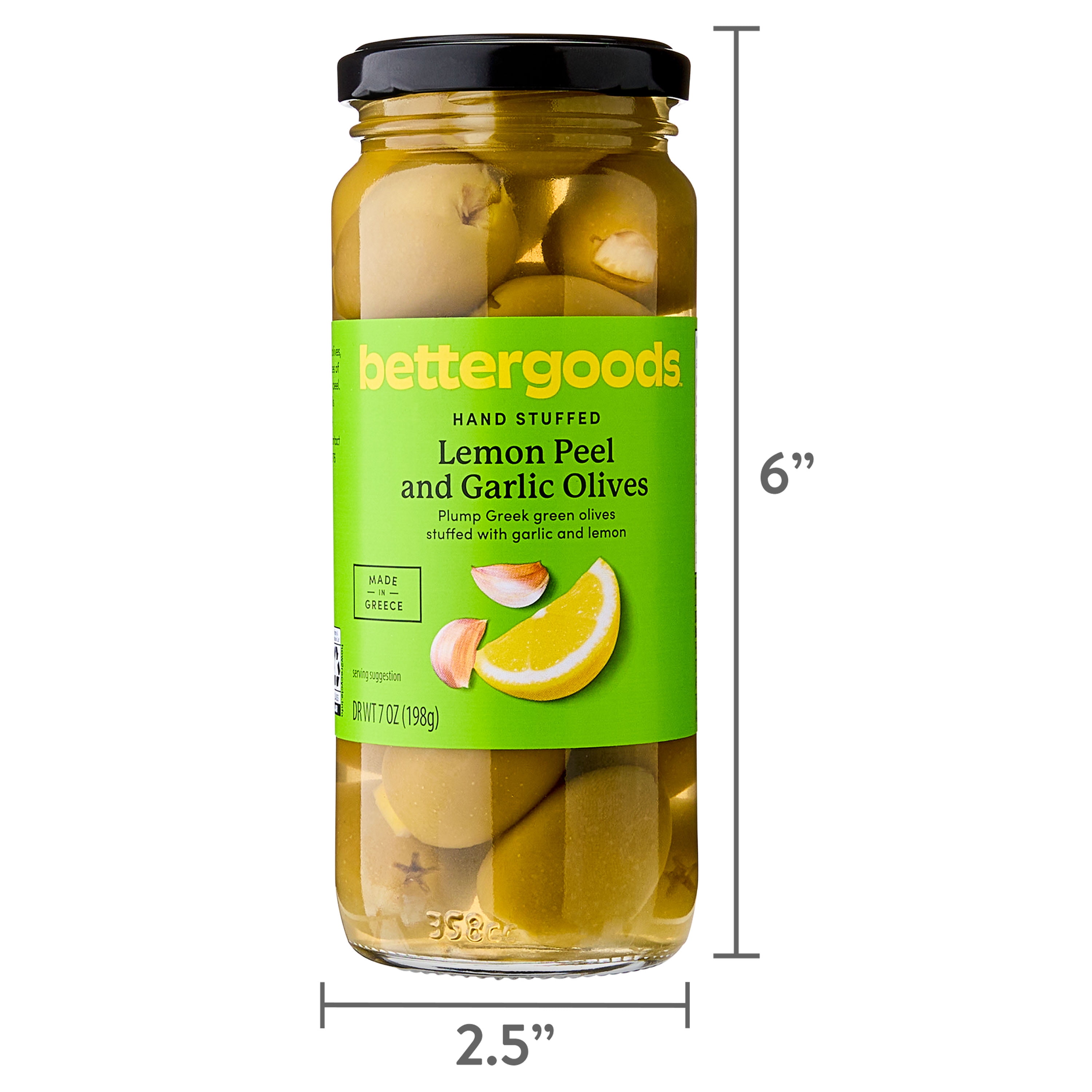 bettergoods Lemon Peel and Garlic Olives, 7 oz