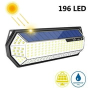 Styles II 196 LED Solar Powered Super Bright Motion Sensor Outdoor Security Light for Front Door, Backyard, Patio, Garden, Driveway, Wide Angle Reach With 21 LED on Both Side