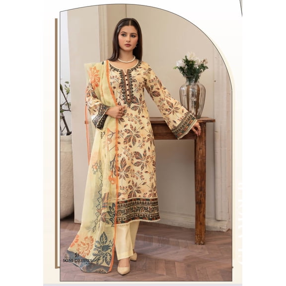 Pakistani Salwar Kameez Set, Cultural Wear for Women, Ju13