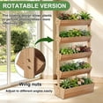 thumbnail image 3 of EAYSG 5 Tiers Vertical Wooden Raised Garden Bed Outdoor, Freestanding Garden Planter Box Stand for Planting Herbs Flowers Vegetables Outdoor Gardening, 3 of 7