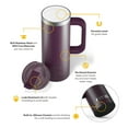 thumbnail image 4 of RTIC 20 oz Ceramic Lined Insulated Road Trip Travel Mug, Leak-Resistant Lid, Plum, 4 of 7