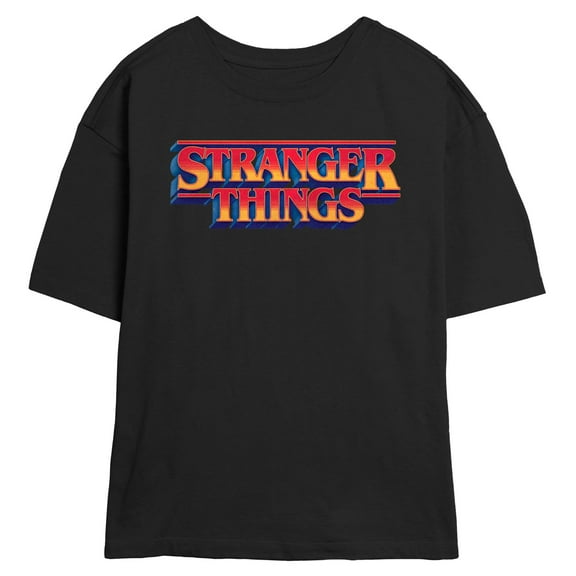 Netflix Juniors' Stranger Things Retro Gradient 3D Logo T Shirt