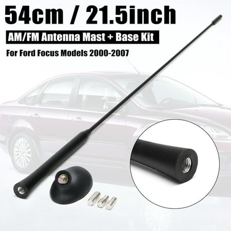 Roof Mount AM/FM Radio Signal Antenna Aerial Mast + Base Kit Set For Ford Focus