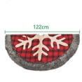 thumbnail image 3 of XYAIYT Jupe de Sapin de Noël Décorations de Noël Tapis de Sapin de Noël Grand Design Flocon de Neige Bordure en Cuir Artificiel Réutilisable Fermeture Facile Protège le Sol Rassemblements de Vacances 48.0 Po Rouge, 3 of 8