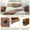 thumbnail image 6 of Gymax 3-Drawer Nightstand Wooden Bedside Table Modern Side End Table Walnut, 6 of 10