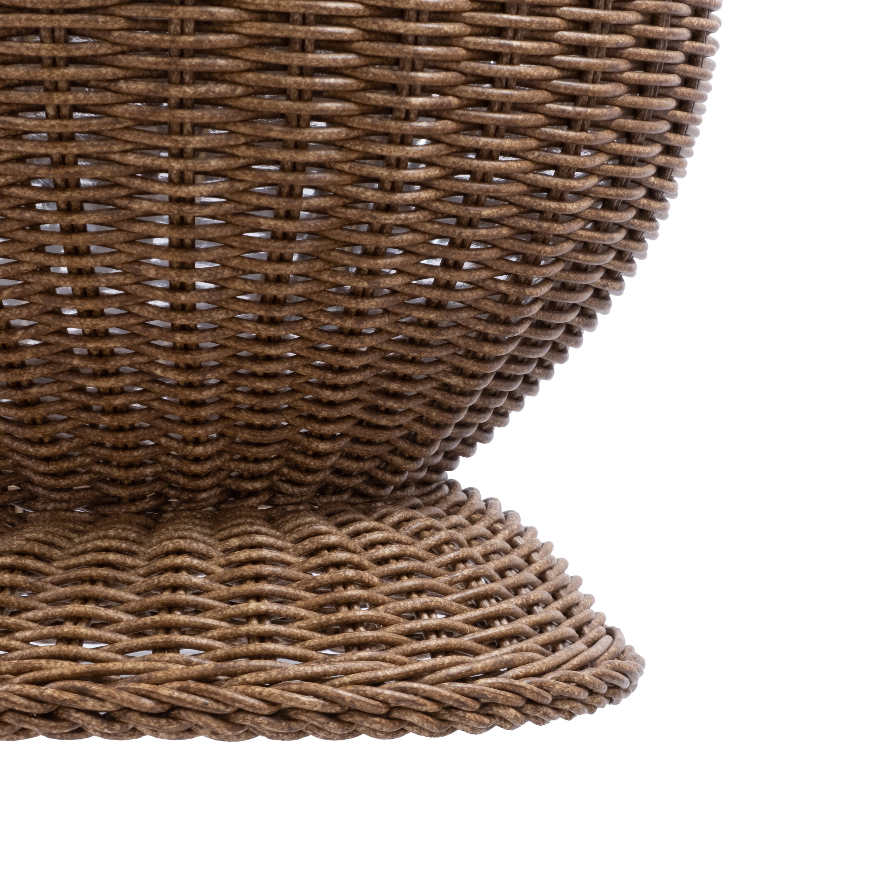 16 inch Brown Woven Resin Urn Planter