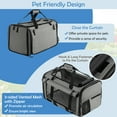 thumbnail image 6 of Gymax Cat Carrier with Wheels Large Rolling Cat Dog Carrier w/Telescopic Handle Grey, 6 of 10