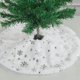 thumbnail image 4 of Falda de árbol de Navidad suave para fiestas, minifalda lavable redonda con patrón de copo de nieve y estrella para el hogar, 4 of 4