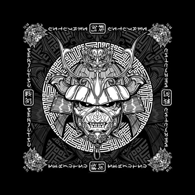 Iron Maiden Bandana Senjutsu Samouraï Eddie pour Adulte