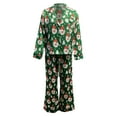 thumbnail image 5 of Christmas Pajamas 100% Cotton Womens Pajamas Set 2 Piece Soft Button-Down Xmas PJs Set Sleepwear Loungewear S-XL, 5 of 5