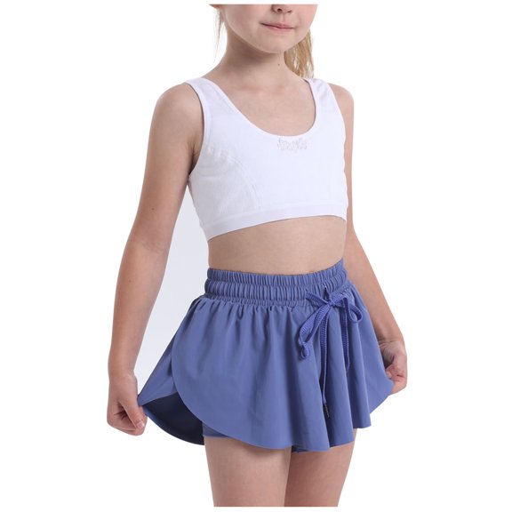 piuwrlz Shorts for Children's Boys Girls Elastic Solid Color Single Piece Short Trousers Navy Size 7-8 Years