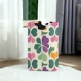 thumbnail image 6 of Yayeee Freestanding Laundry Hamper with Handle Collapsible Large Storage Basket for Clothes, Purple Clover Pattern, 6 of 7