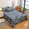 100 Pure Cotton Bed Sheet With Flower Series Printed Doublelayer