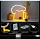 thumbnail image 5 of Letreros de neón para cerveza, letreros de neón, luces LED de neón con batería y USB, letreros de neón para barra, letreros LED amarillos y blancos, decoración para pared de habitación, letreros de, 5 of 5