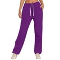 thumbnail image 2 of Sweatpants for Women 2025 Elastic High Waisted Loose Fit Wide Straight Leg Joggers with Pockets Trousers Sweat Pants, 2 of 7