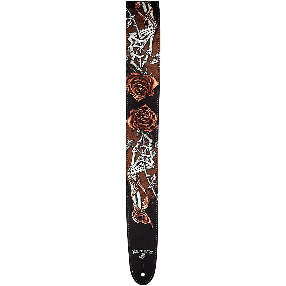 D'Addario Alchemy Leather Guitar Strap, Cryptorosa Multi-Colored 2.5 in.
