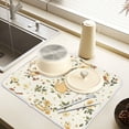 thumbnail image 2 of Yayeee Dish Drying Mat for Kitchen Counter 18" x 24" Microfiber Super Absorbent Coffee Decorative Pad, Birds Sunflowers, 2 of 9
