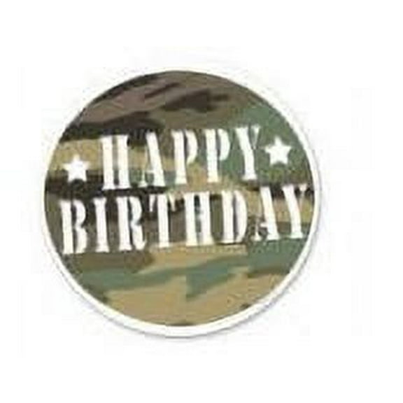 Camouflage Birthday -1/4 (Quarter Sheet) Edible Photo Image Cake Decoration