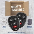 thumbnail image 3 of Key Fob Replacement for 2007 2008 2009 2010 2011 2012 2013 2014-2024 Chevrolet Express Savana Keyless Entry Remote Control, 4-Button 20877108 - 2 Pack, 3 of 6