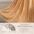 thumbnail image 4 of PixelForge Floral Linen Curtain, Farmhouse Curtain for Living Room, Light Filtering Rod Pocket, 1 Panel, Terracotta, 52"W x 84"L, 4 of 9
