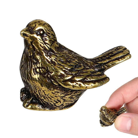 Omeite Vintage brass old bird sparrow decorative ornaments