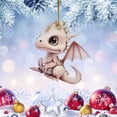 thumbnail image 5 of BKER 2D Adorable Flying Dragon Baby Christmas Ornament Unique Shape And Charming Design Adding A Glimmer To The Holiday Atmosphere, 5 of 5
