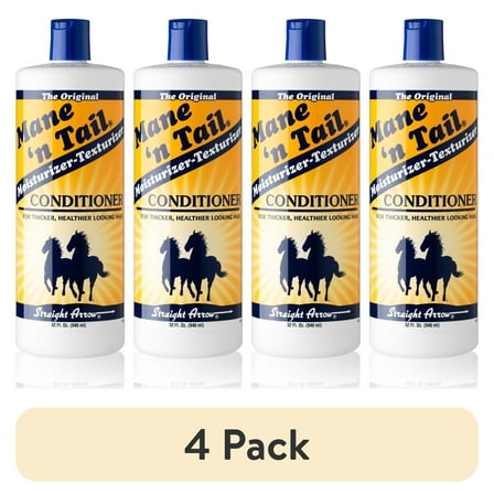 (4 pack) Mane 'n Tail Original Formula Conditioner 32 oz – Protein-Based Formula for Thicker, Manageable Hair, Aids in Growth & Detangling