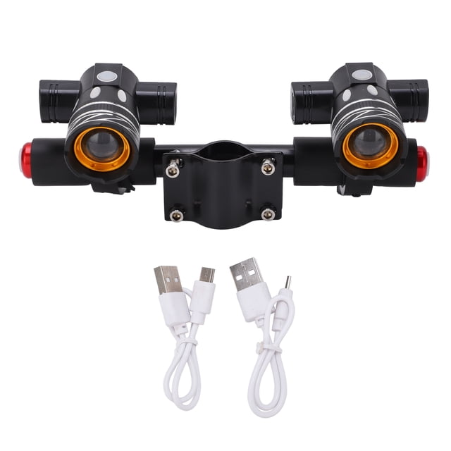 Faro delantero para manillar de patinete, faros dobles T6 de alto brillo para niños, luz lateral delantera para la serie Xiaomi M365