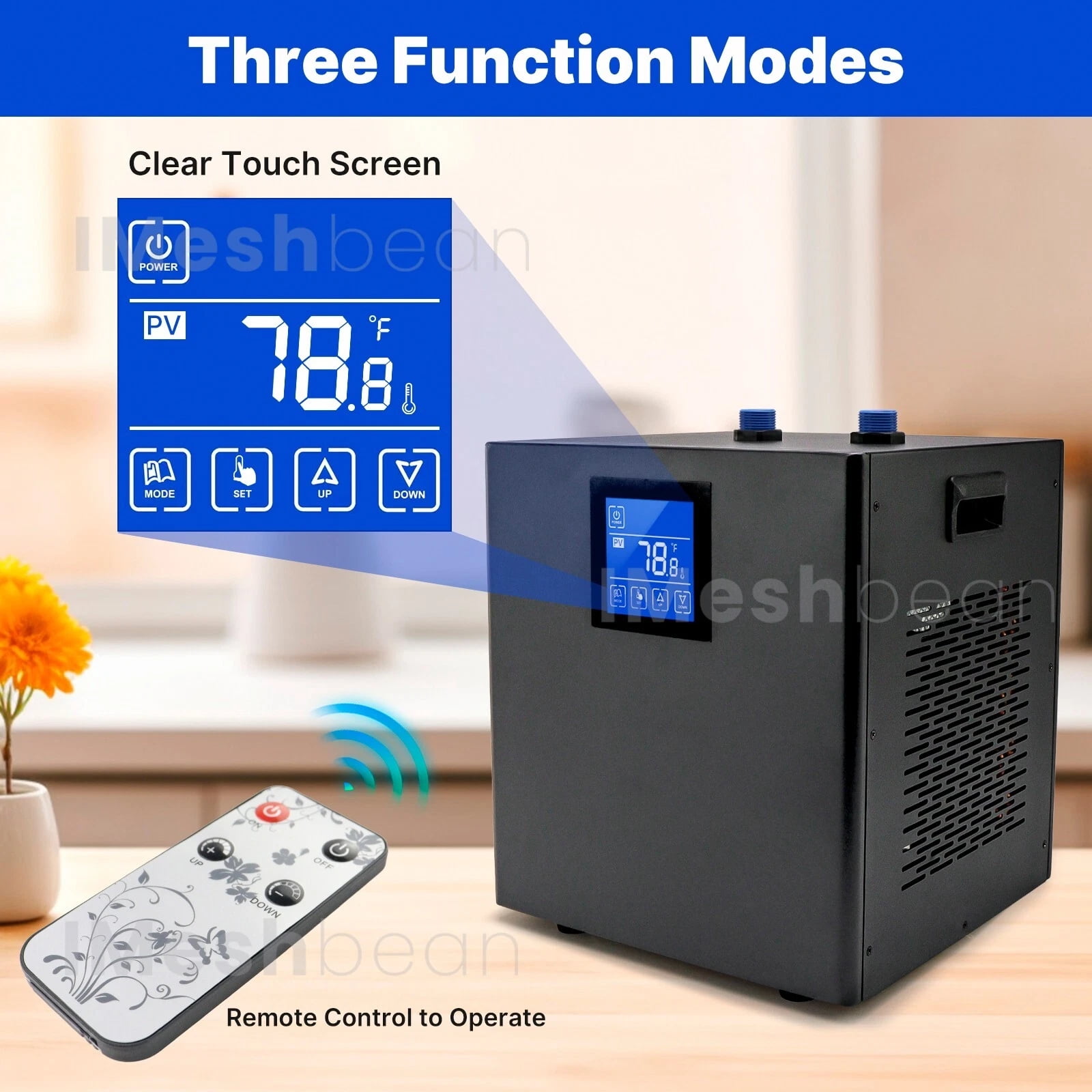 iMeshbean 300L 1/3HP Aquarium Chiller Ice Bath Water Chiller Hydroponic Fish Tank Cooler