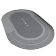 thumbnail image 2 of Alfombrilla de baño Zulema simple Respaldo de goma suave Gris ovalado S, 2 of 8